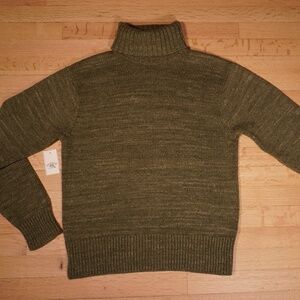 Ralph Lauren Double RL RRL Turtleneck Sweater Green Medium 100% Cotton Brand New